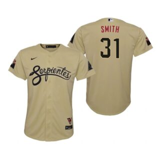 Youth Arizona Diamondbacks #31 Caleb Smith Serpientes City Connect Jersey Gold - Stitched
