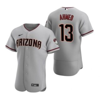 Men's Nick Ahmed Arizona Diamondbacks Flex Base Jersey Gray