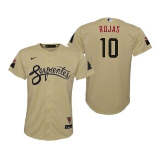 Youth Arizona Diamondbacks #10 Josh Rojas Serpientes City Connect Jersey Gold - Stitched