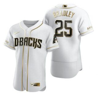 Men's Archie Bradley Arizona Diamondbacks Flex Base Jersey White Golden