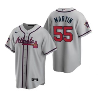 Men's Chris Martin Atlanta Braves Cool Base All Star Jersey Gray
