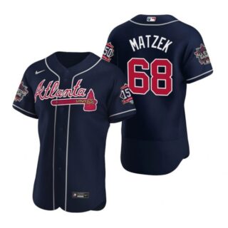 Men's Tyler Matzek Atlanta Braves Flex Base All Star Jersey Navy