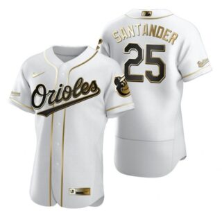 Men's Anthony Santander Baltimore Orioles Flex Base Jersey White Golden