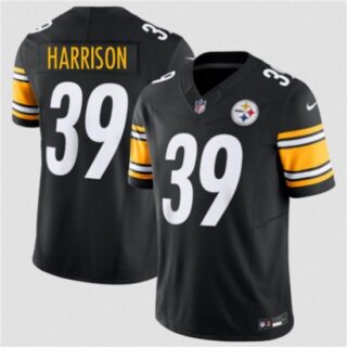 Men's Pittsburgh Steelers #39 Malik Harrison Black 2026 F.U.S.E. Vapor Limited Football Stitched Jersey