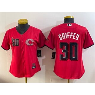 Youth Cincinnati Reds #30 Ken Griffey Jr. Red 2026 City Connect Stadium Stitched Baseball Jersey
