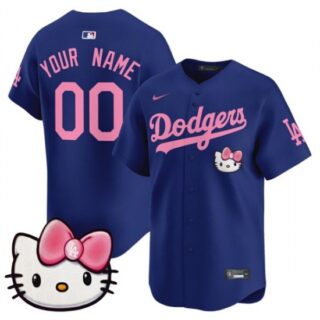 Men's Los Angeles Dodgers ACTIVE PLAYER Custom Royal 2025 Hello Kitty Vapor Premier Limited Stitched Baseball Jersey