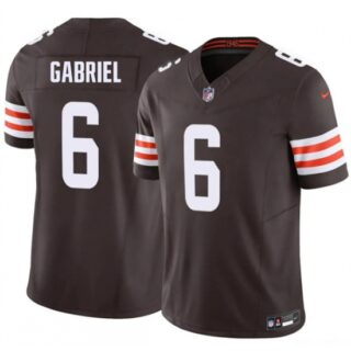 Men's Cleveland Browns #6 Dillon Gabriel Brown 2026 F.U.S.E. Vapor Limited Football Stitched Jersey