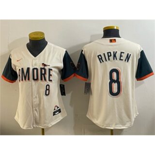 Youth Baltimore Orioles #8 Cal Ripken Jr Natural 2026 City Connect Stadium Stitched Baseball Jersey