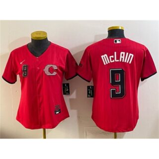 Women's Cincinnati Reds #9 Matt McLain Red 2026 City Connect Stadium Stitched Baseball Jersey(Run Small)