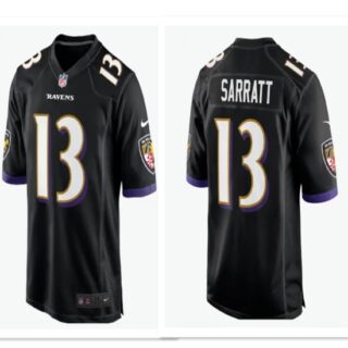 Men's Baltimore Ravens #13 Elijah Sarratt Black Alternate Stitched NFL Nike Game Jersey