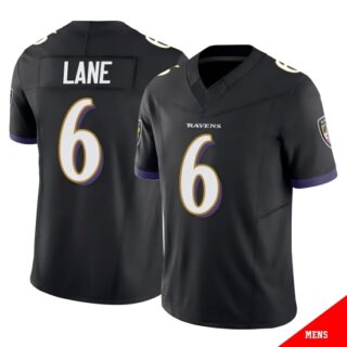 Men's Baltimore Ravens #6 Ja'Kobi Lane Black 2025 F.U.S.E. Vapor Limited Football Jersey