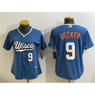 Youth Milwaukee Brewers #9 Bob Uecker Mineral Blue 2026 City Connect Stadium Stitched Baseball Jersey