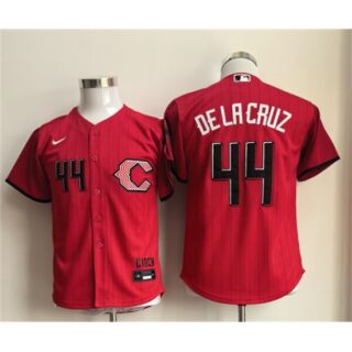 Youth Cincinnati Reds #44 Elly De La Cruz Red 2026 City Connect Stadium Stitched Baseball Jersey