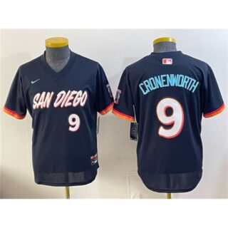 Youth San Diego Padres #9 Jake Cronenworth Obsidian 2026 City Connect Stadium Stitched Baseball Jersey