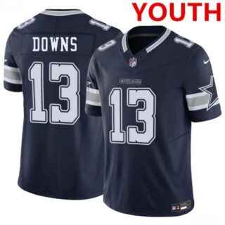 Youth Dallas Cowboys #13 Caleb Downs Navy 2026 Draft F.U.S.E Vapor Untouchable Limited Stitched Football Jersey