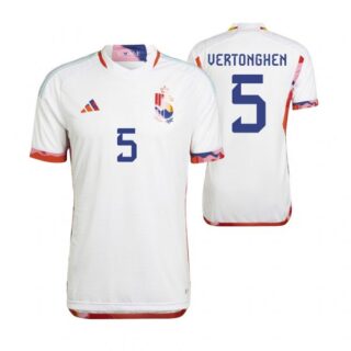 Men's Jan Vertonghen Belgium National Team White Away Soccer Jersey 2022-23