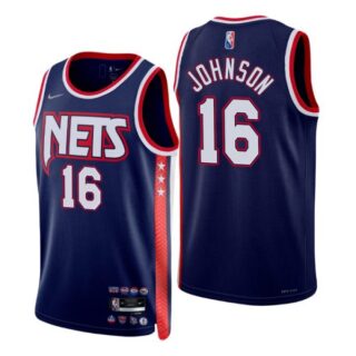 Men's James Johnson Brooklyn Nets 75th Anniversary Diamond Jersey