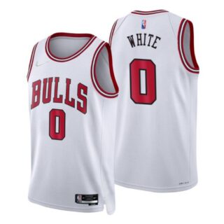 Men's #0 Coby White Chicago Bulls 75th Anniversary Diamond Jersey White Association
