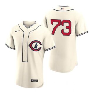 Men's Flex Base Chicago Cubs Adbert Alzolay 2022 Field of Dreams Cream Stitched Jersey