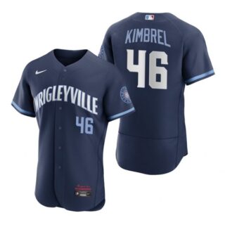 Men's - Flex Base Chicago Cubs Craig Kimbrel City Connect Wrigleyville Jersey Navy Stitched