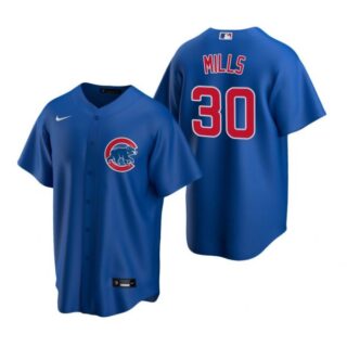Men's Alec Mills Chicago Cubs Cool Base Jersey Royal