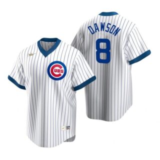 Men's Andre Dawson Chicago Cubs Cool Base Jersey White Cooperstown