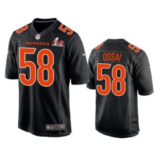 Men's Joseph Ossai Cincinnati Bengals 2022 Super Bowl LVI Black Bound Game Stitched Jersey