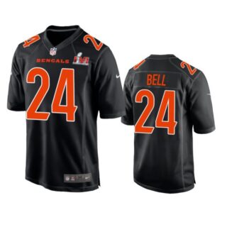 Men's Vonn Bell Cincinnati Bengals 2022 Super Bowl LVI Black Bound Game Stitched Jersey