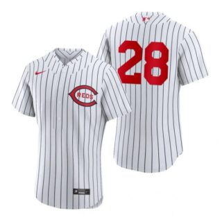 Men's Flex Base Cincinnati Reds Austin Romine 2022 Field of Dreams White Stitched Jersey