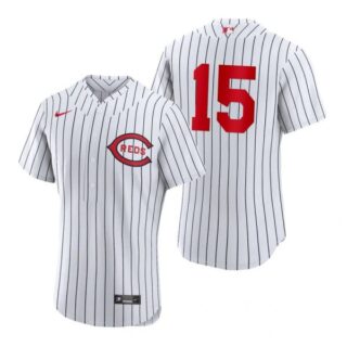 Men's Flex Base Cincinnati Reds Nick Senzel 2022 Field of Dreams White Stitched Jersey