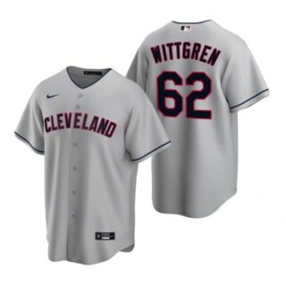 Men's Nick Wittgren Cleveland Indians Cool Base Jersey Gray