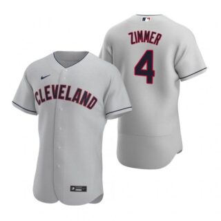 Men's Bradley Zimmer Cleveland Indians Flex Base Jersey Gray