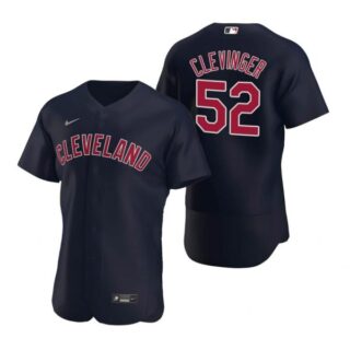 Men's Mike Clevinger Cleveland Indians Flex Base Jersey Navy Cleveland