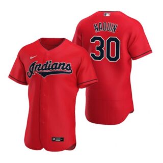 Men's Tyler Naquin Cleveland Indians Flex Base Jersey Red