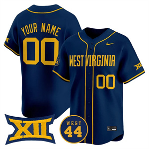 Custom West Virginia Mountaineers 2025 Vapor Premier Limited Navy Jersey All Stitched