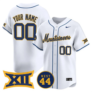 Custom West Virginia Mountaineers 2025 Vapor Premier Limited White Jersey All Stitched