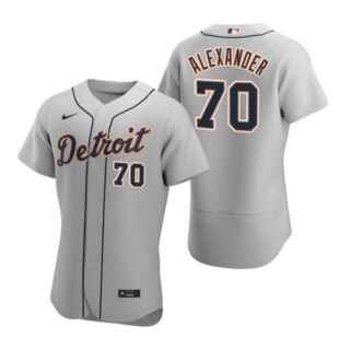 Men's Tyler Alexander Detroit Tigers Flex Base Jersey Gray