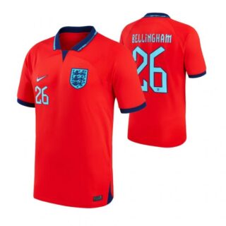 Men's Jude Bellingham England National Team Red Away Soccer Jersey 2022-23