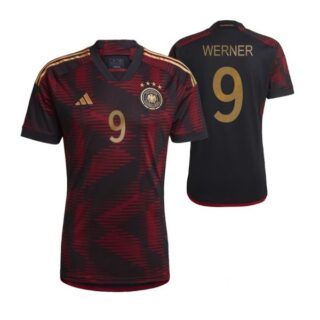 Men's Timo Werner Germany National Team Black Away Soccer Jersey 2022-23