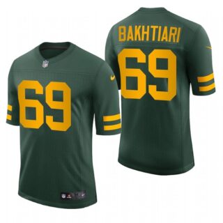 Men's David Bakhtiari Green Bay Packers 50s Classic Throwback Vapor Limited Jersey Green Stitched
