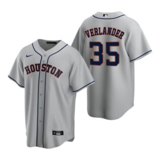 Men's Justin Verlander Houston Astros Cool Base Jersey Gray