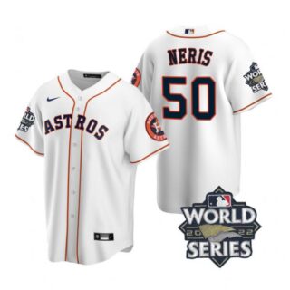 Men's Houston Astros Hector Neris 2022 World Series White Home Stitched Jersey
