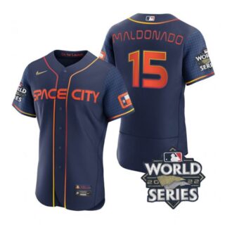 Men's Martin Maldonado Houston Astros 2022 World Series Space City Connect Jersey Navy