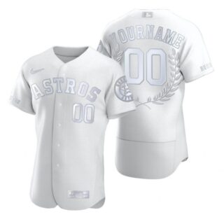 Men's Custom Houston Astros Flex Base Jersey White Award