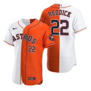 Men's Josh Reddick Houston Astros Flex Base Jersey White Orange