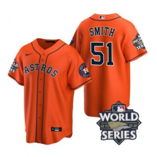 Men's Houston Astros Will Smith 2022 World Series Orange Alternate Stitched Jersey