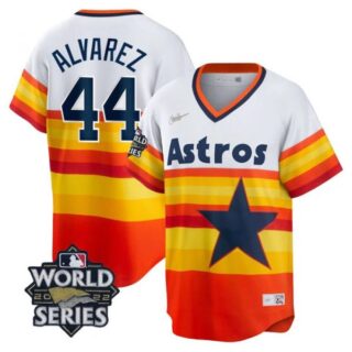 Youth Houston Astros Yordan Alvarez 2022 World Series Rainbow Stitched Jersey