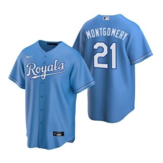 Men's Mike Montgomery Kansas City Royals Cool Base Jersey Light Blue