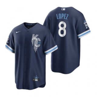 Youth Kansas City Royals Nicky Lopez Navy 2022 City Connect Stitched Jersey