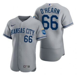 Men's Kansas City Royals Ryan O'Hearn Stitched Jersey 2022 Uniform - Gray